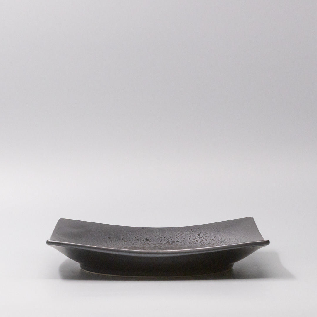 Plate Square 22cm Black Pearl Glaze V637-C6123