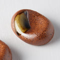 Chopstick Rest Pebble Brown with Green Splash V637-C6146