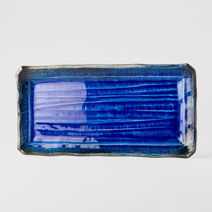 Platter Rectangular 43cm Cobalt Blue Glaze V637-C6243