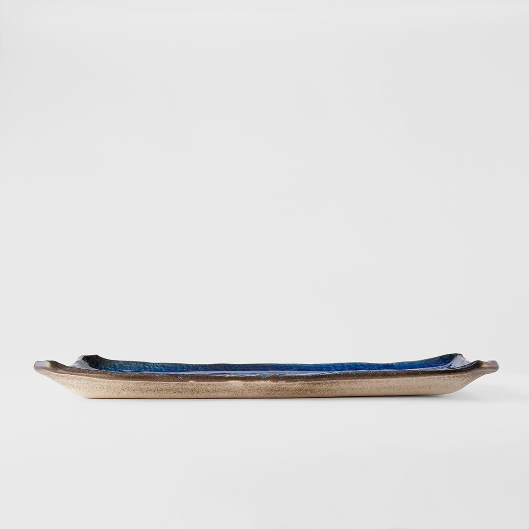 Platter Rectangular 43cm Cobalt Blue Glaze V637-C6243