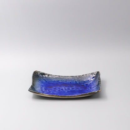 Sushi Plate Swept Side 26cm Cobalt Dark Edge V637-C6244