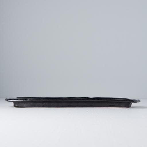 Sashimi Plate 33cm Gunmetal Glaze V637-C6247