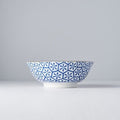 Bowl 19cm Indigo Ikat Hexagon Flower Design V637-C6425B