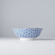 Bowl 19cm Indigo Ikat Hexagon Flower Design V637-C6425B
