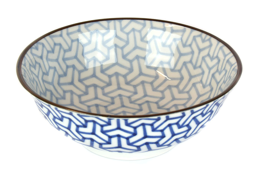 Bowl 19cm Indigo Ikat Herringbone Design V637-C6425D