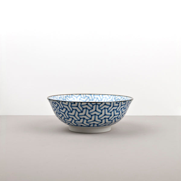 Bowl 19cm Indigo Ikat Herringbone Design V637-C6425D