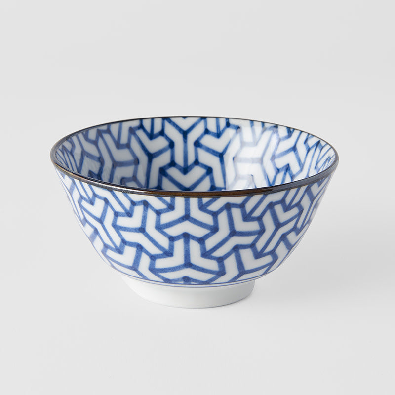Bowl 13cm Indigo Ikat Herringbone Design V637-C6426D