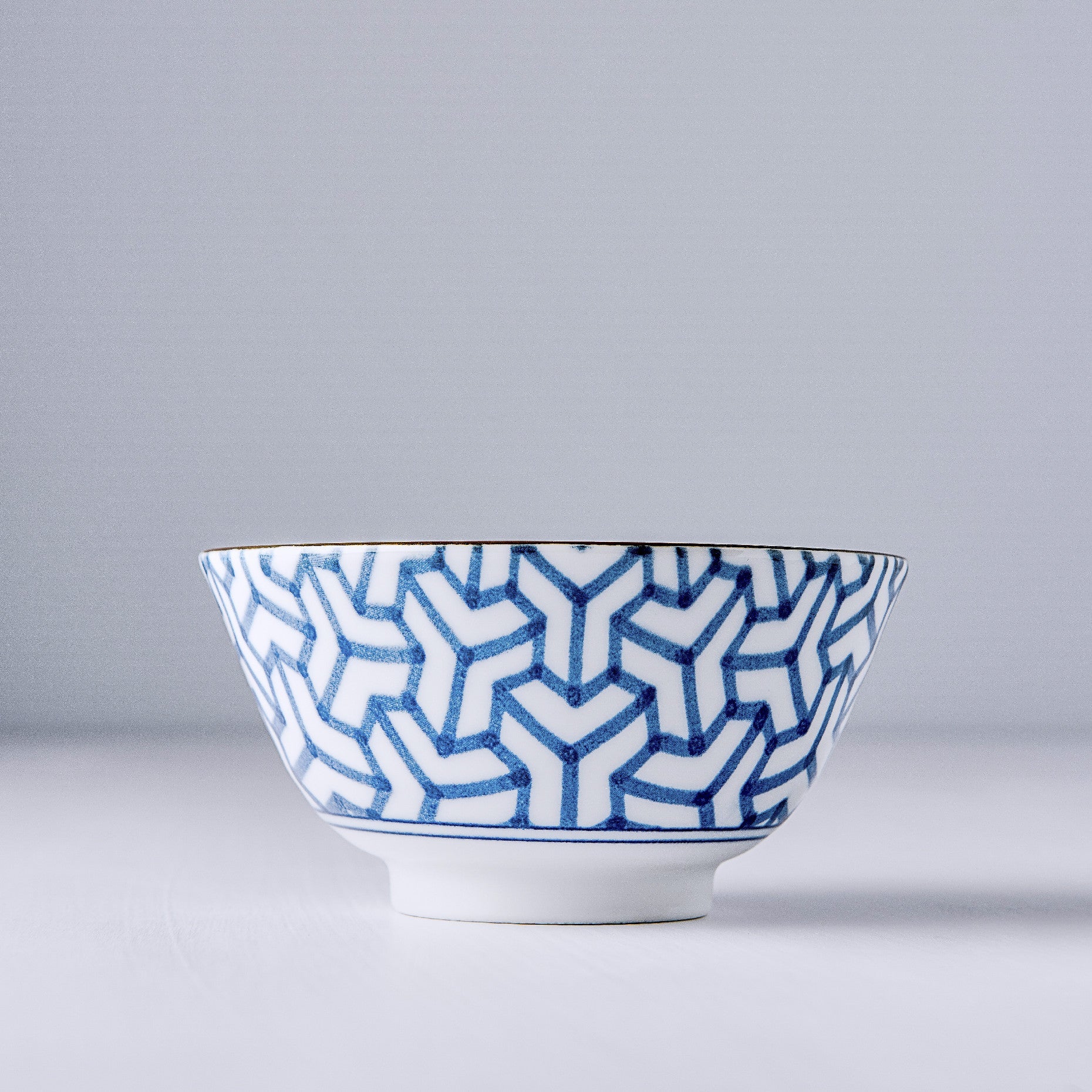Bowl 13cm Indigo Ikat Herringbone Design V637-C6426D
