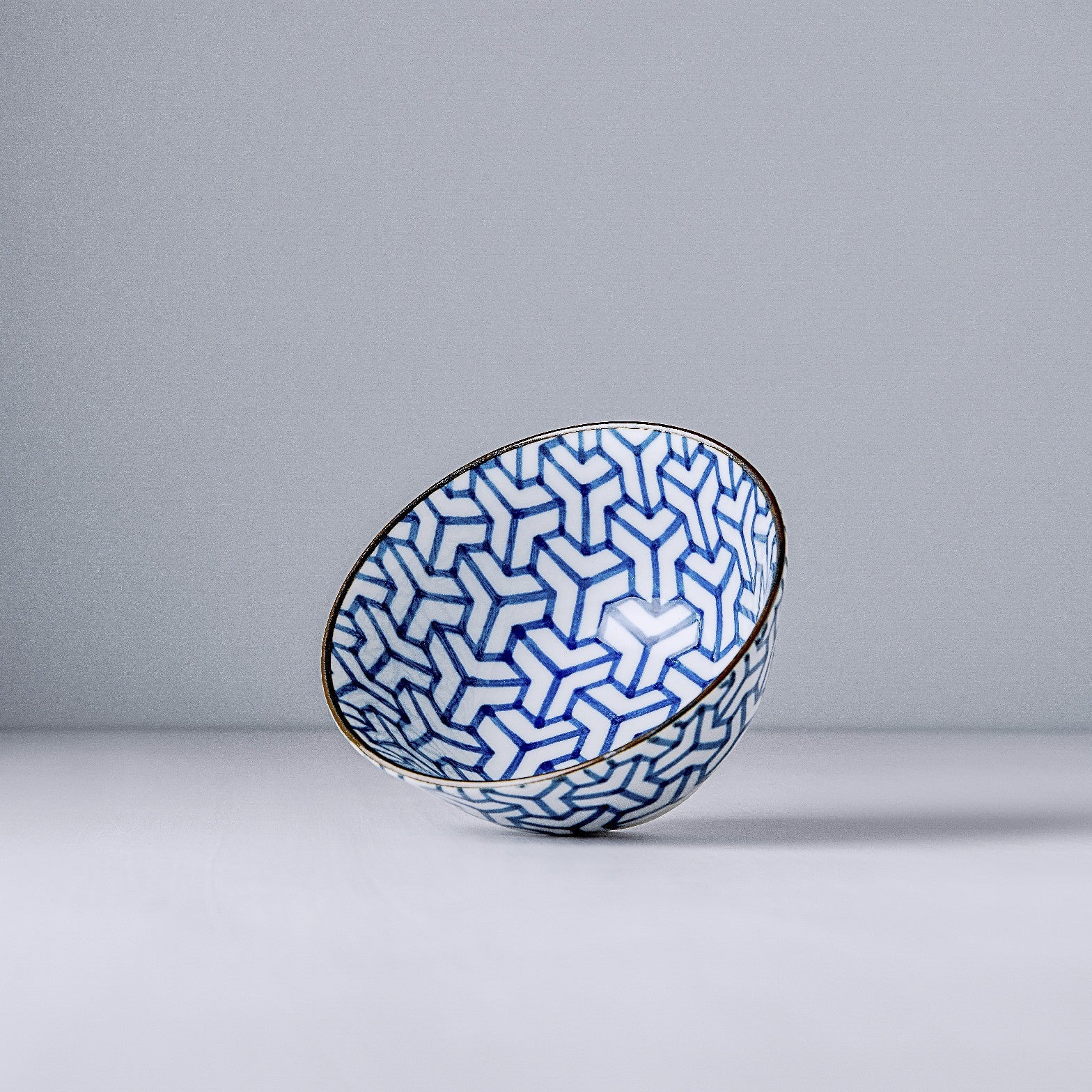Bowl 13cm Indigo Ikat Herringbone Design V637-C6426D