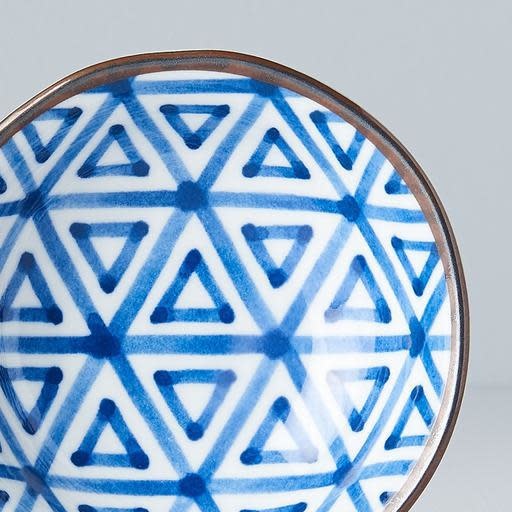 Sauce Dish 11cm Indigo Ikat Triangle Design V637-C6427A