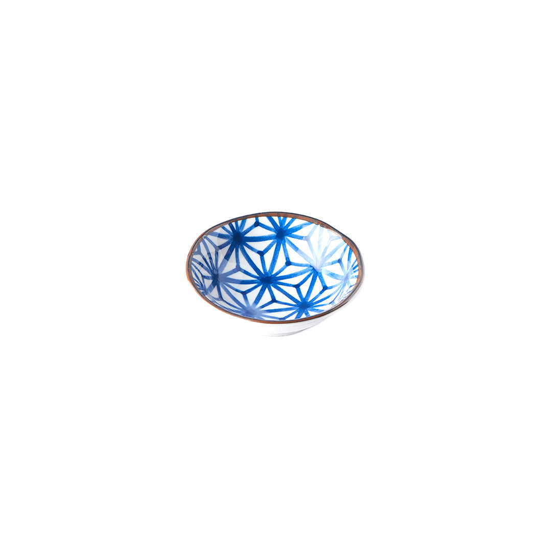 Sauce Dish 11cm Indigo Ikat Starburst Design V637-C6427E