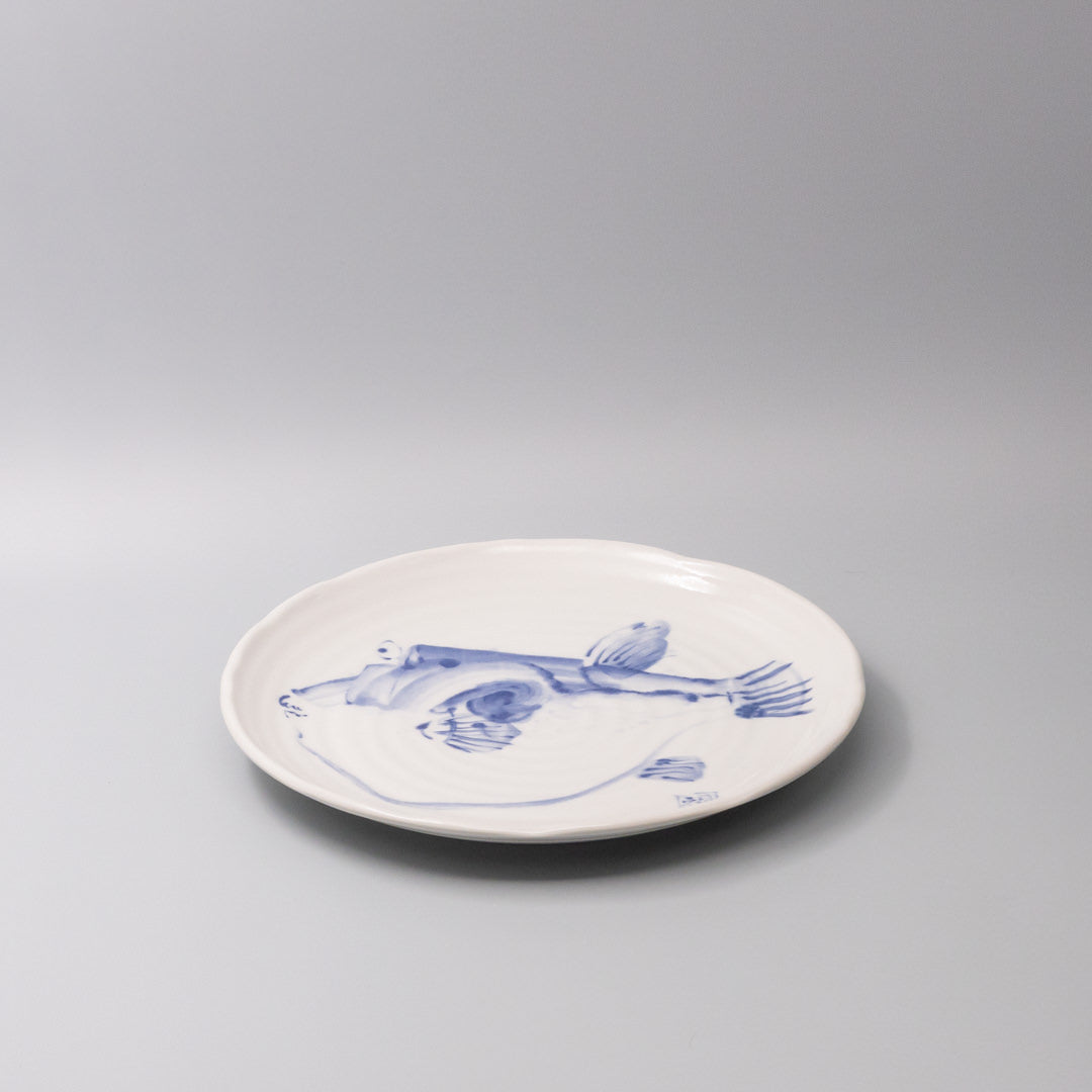Serving Platter 29cm Fugu Design V637-C6438