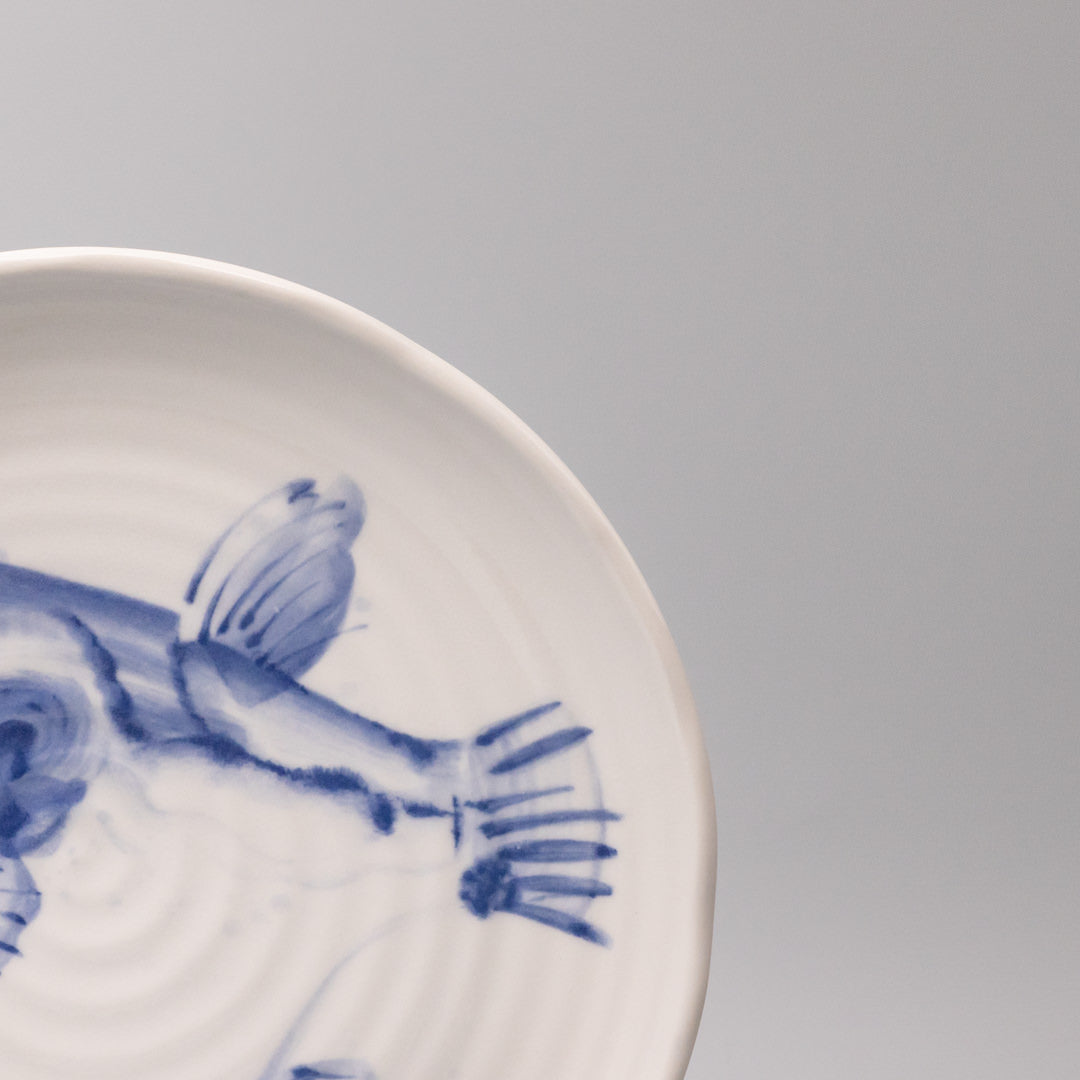 Serving Platter 29cm Fugu Design V637-C6438