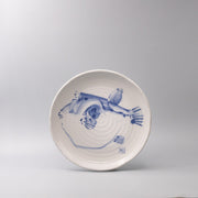 Serving Platter 29cm Fugu Design V637-C6438