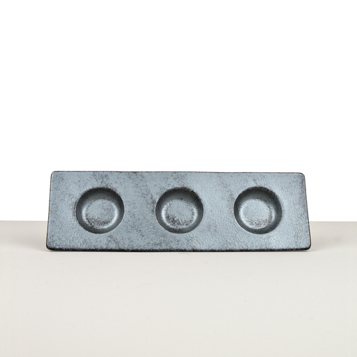 Dimpled Slab 29cm Craft Black Glaze V637-C6917