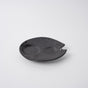 Plate Dimpled 15cm Craft Black Glaze V637-C6923