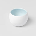 Cup Shochu 8.5cm Matte White & Light Blue Glaze V637-C6930