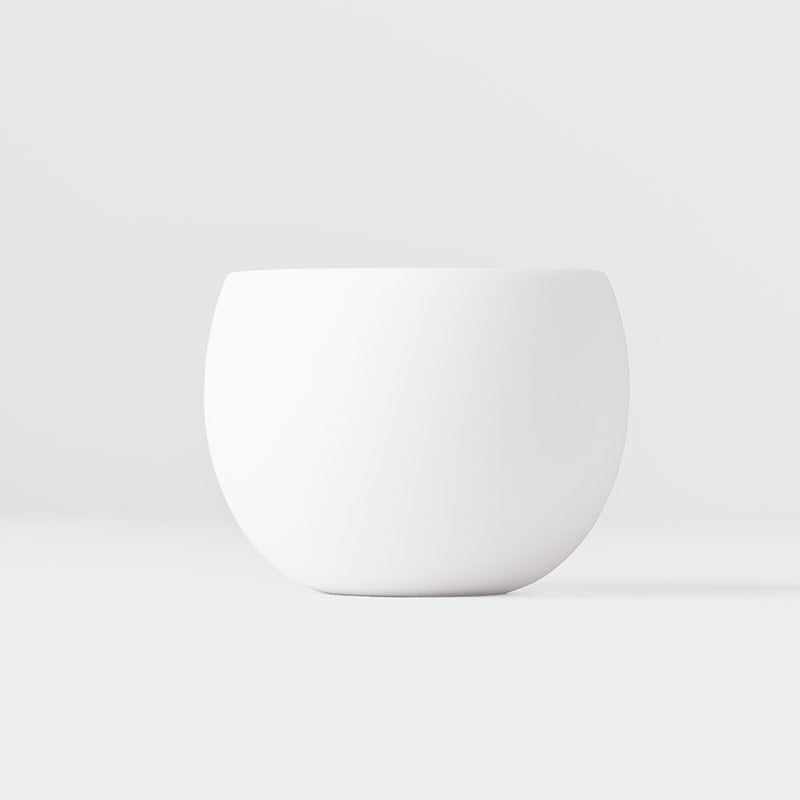 Cup Shochu 8.5cm Matte White & Light Blue Glaze V637-C6930