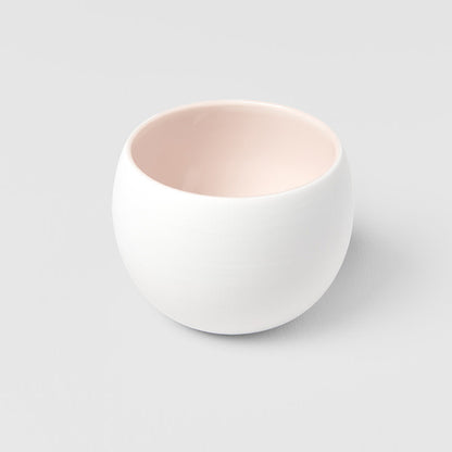 Cup Shochu 8.5cm Matte White & Light Pink Glaze V637-C6931