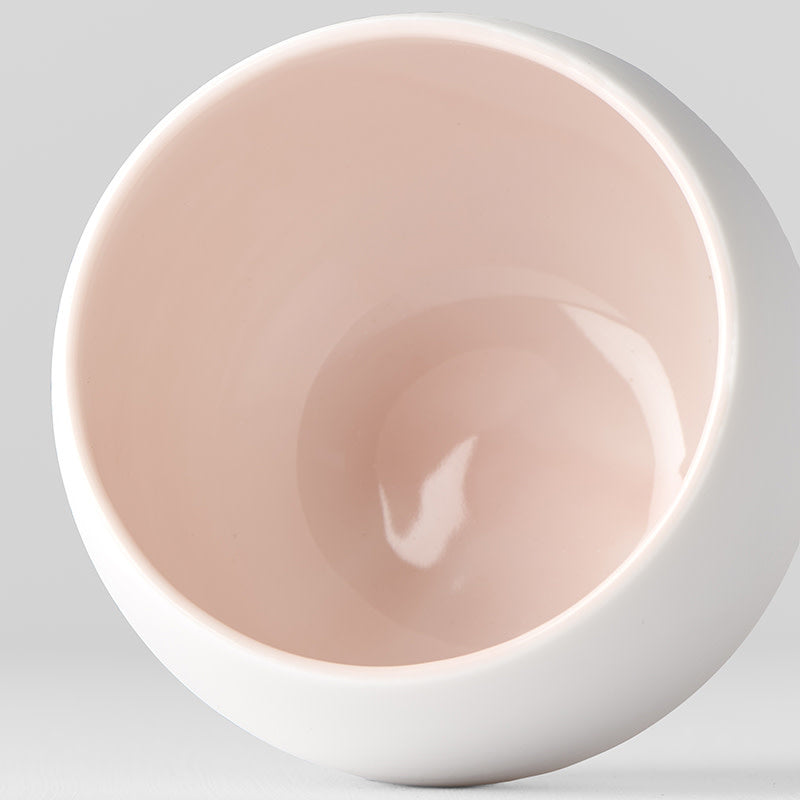 Cup Shochu 8.5cm Matte White & Light Pink Glaze V637-C6931