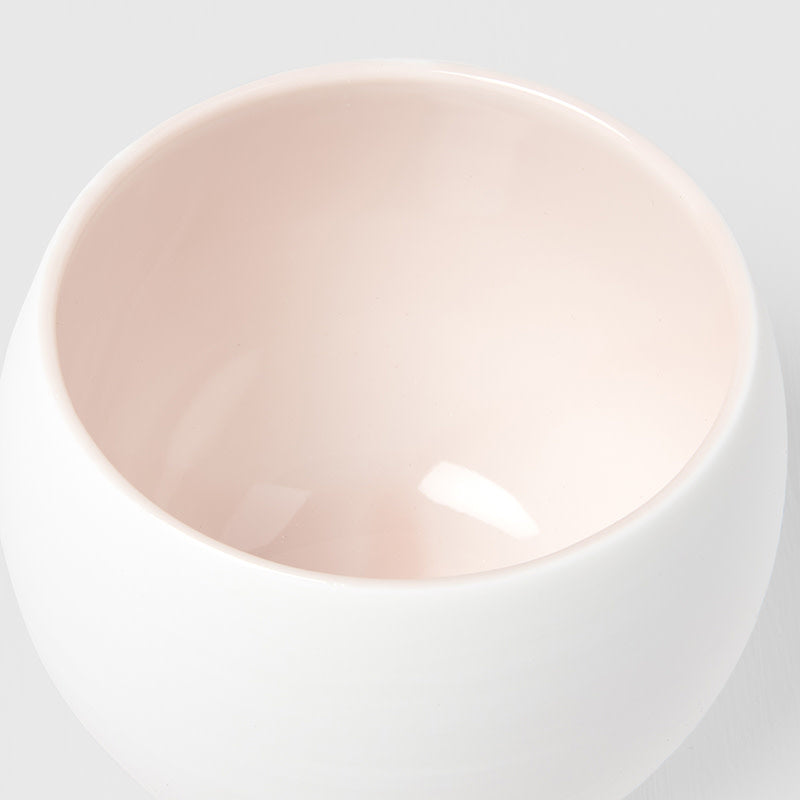 Cup Shochu 8.5cm Matte White & Light Pink Glaze V637-C6931