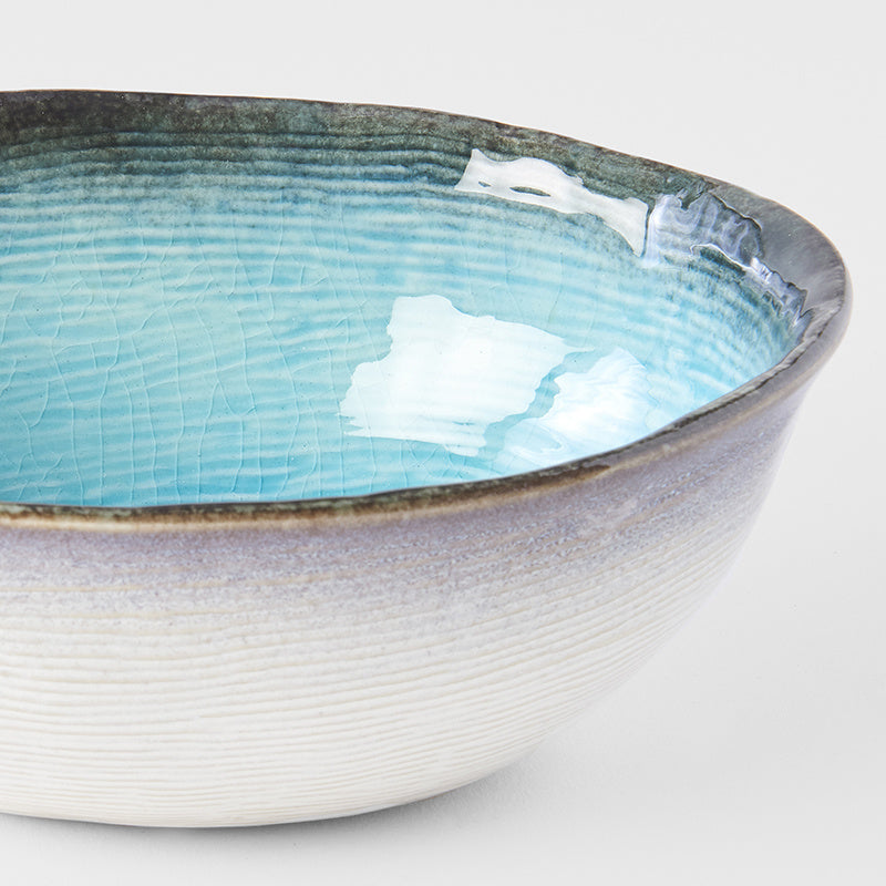 Bowl Oval 17cm Sky Blue Glaze V637-C7016