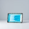 Plate Rectangular 21.5x13.5cm Sky Blue Glaze V637-C7018