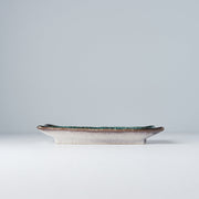 Plate Rectangular 21.5x13.5cm Sky Blue Glaze V637-C7018