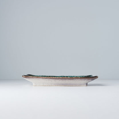 Plate Rectangular 21.5x13.5cm Sky Blue Glaze V637-C7018