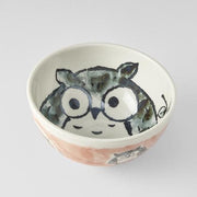 Bowl Kids 16cm Owl Peach Design V637-C7145P