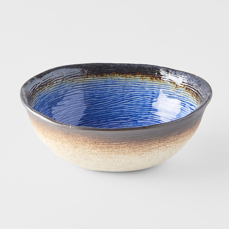 Bowl Oval 17x13cm Cobalt Blue Glaze V637-C7163