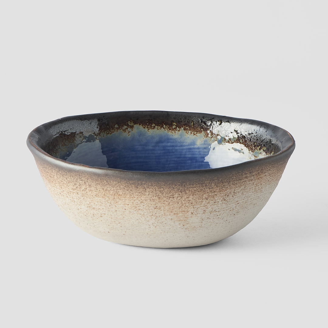 Bowl Oval 17x13cm Cobalt Blue Glaze V637-C7163
