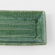 Sushi Plate 21cm Oribe Green Glaze V637-C7168