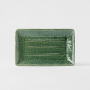 Sushi Plate 21cm Oribe Green Glaze V637-C7168