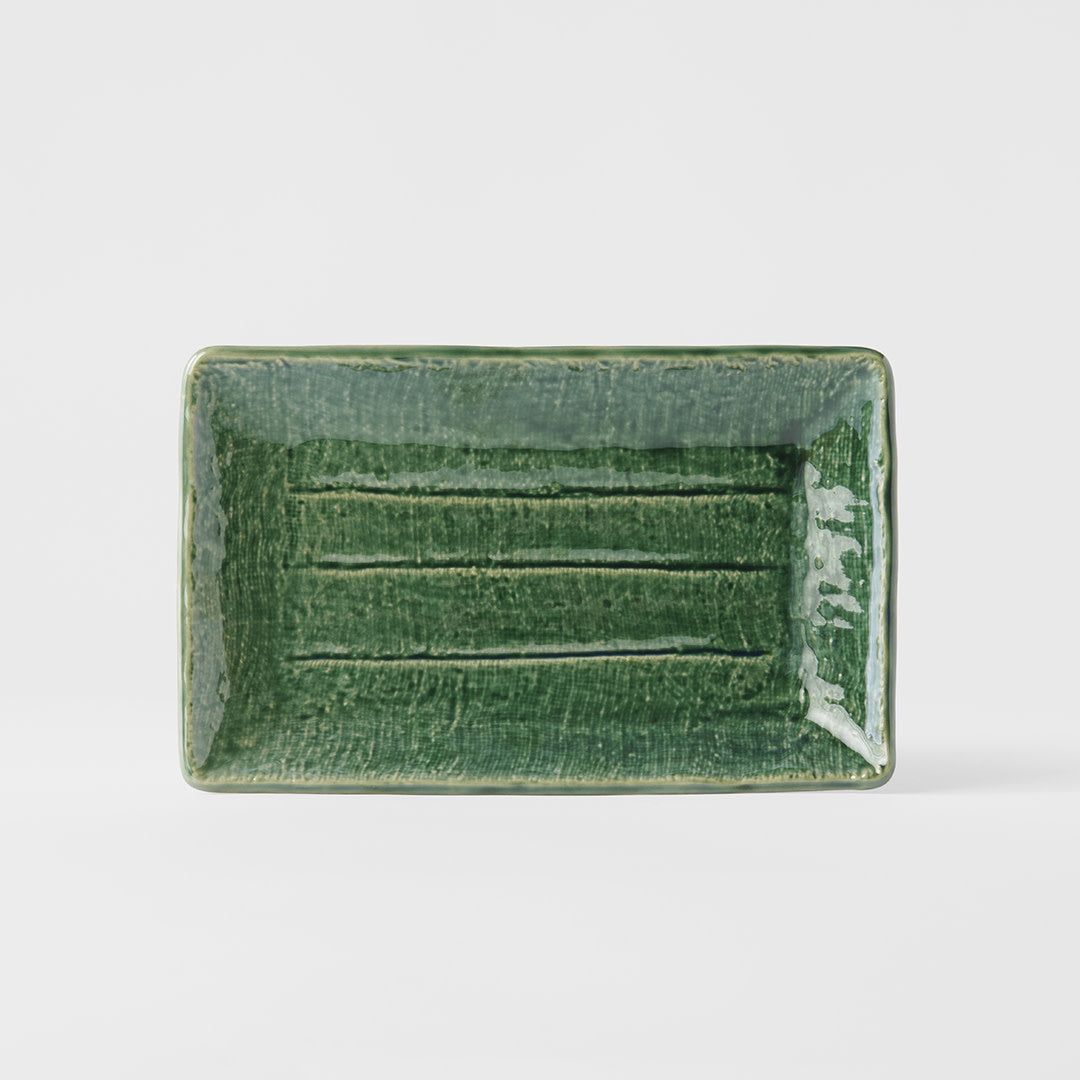 Sushi Plate 21cm Oribe Green Glaze V637-C7168