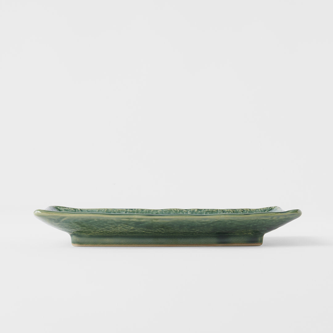 Sushi Plate 21cm Oribe Green Glaze V637-C7168