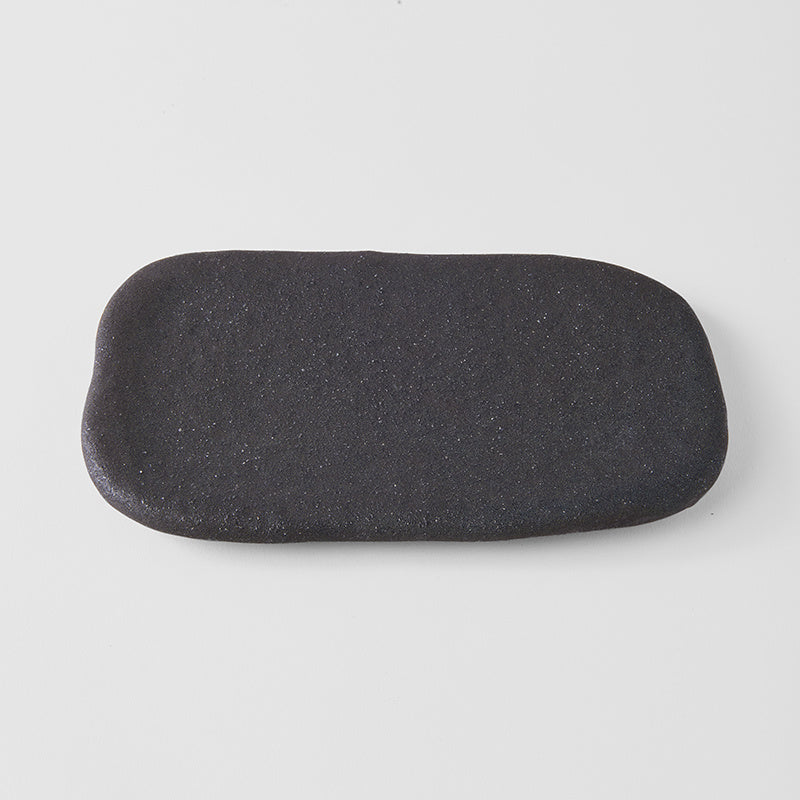 Plate Rectangular 22x13cm Stone Slab Design V637-C7177