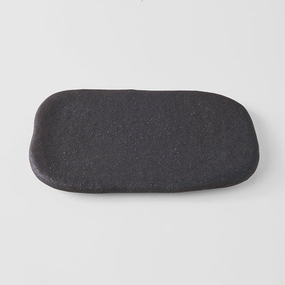 Plate Rectangular 22x13cm Stone Slab Design V637-C7177