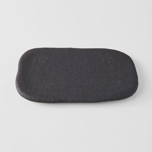 Plate Rectangular 22x13cm Stone Slab Design V637-C7177