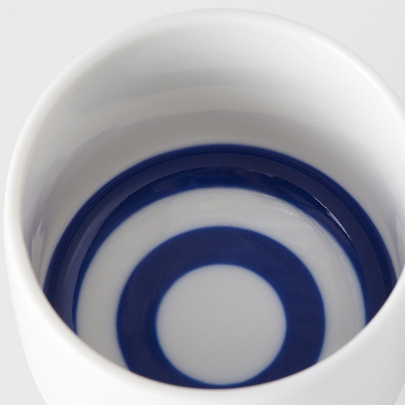 Sake Cup Ochoko 60ml Blue Target Glaze V637-C7224