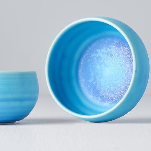 Tea Cup 100ml Dry Turquoise Glaze V637-C7238