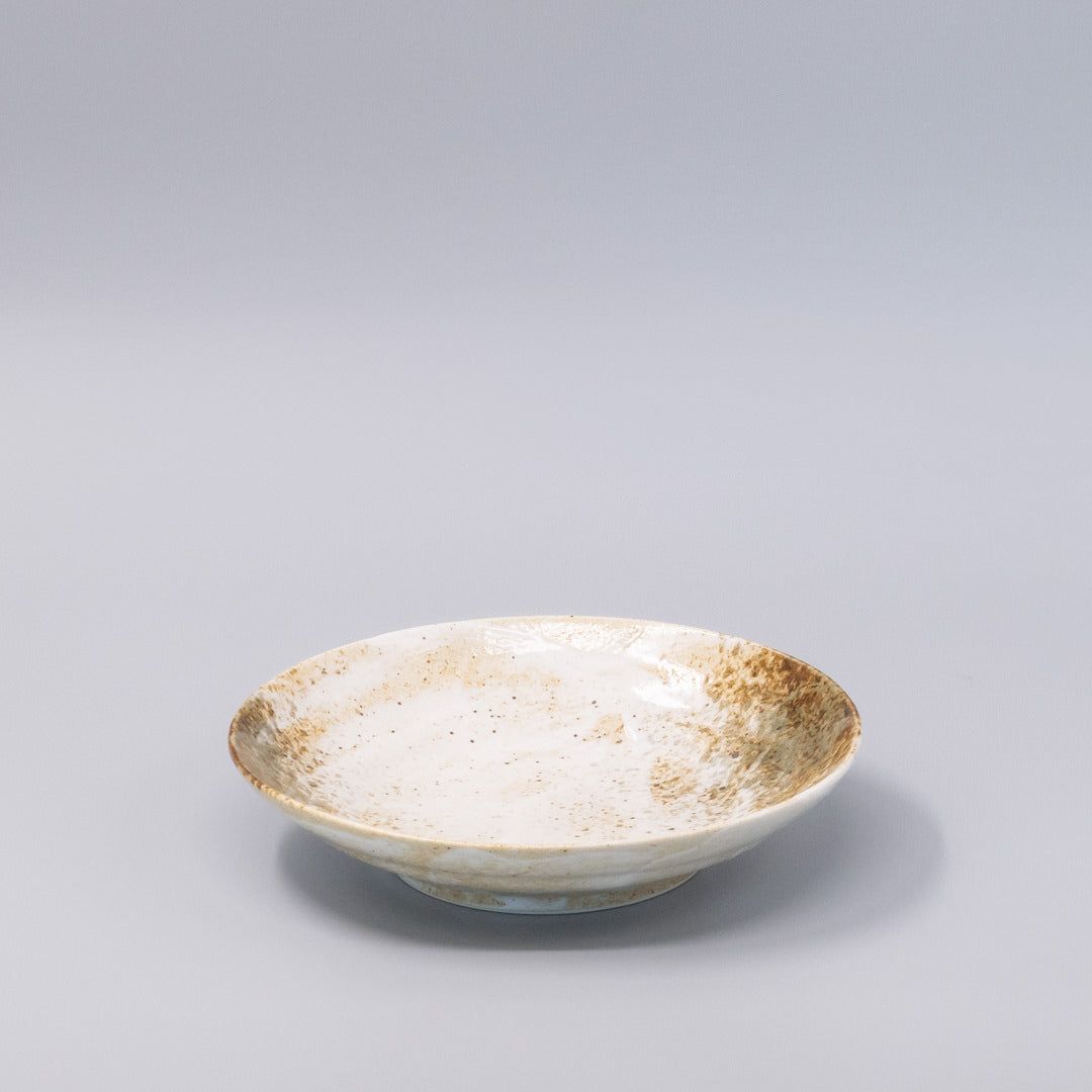 Pasta Bowl Flat Base 22.5cm Snow Bamboo Glaze V637-C7306