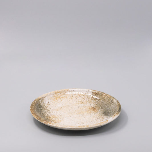 Plate Thick Edge 25cm Snow Bamboo Glaze V637-C7310