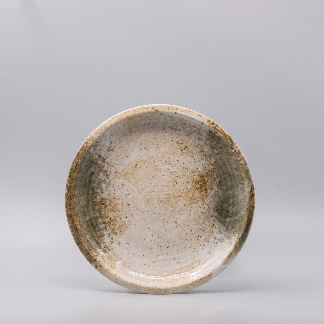 Plate Thick Edge 25cm Snow Bamboo Glaze V637-C7310