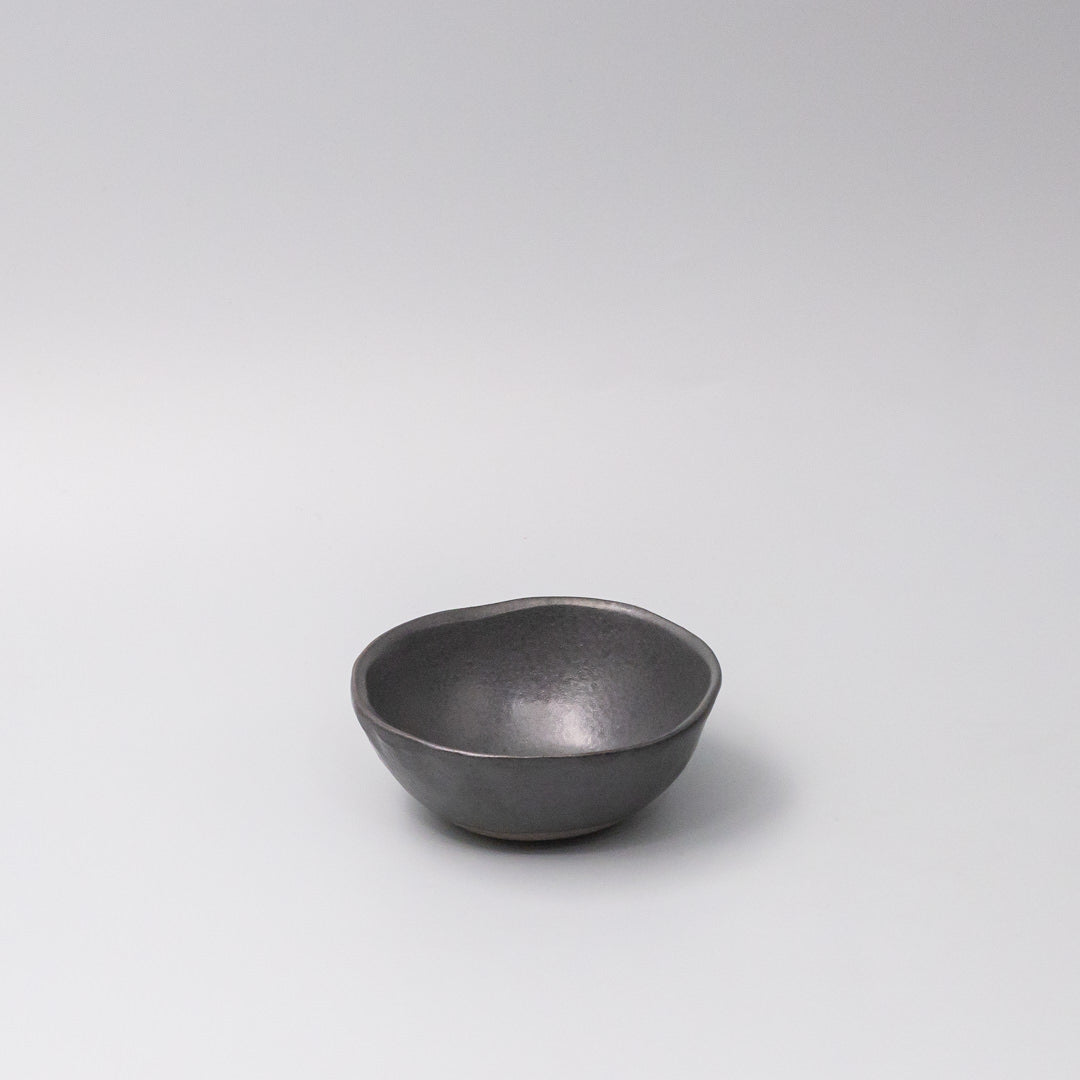 Lopsided Bowl 11.5cm Black Glaze V637-C7484
