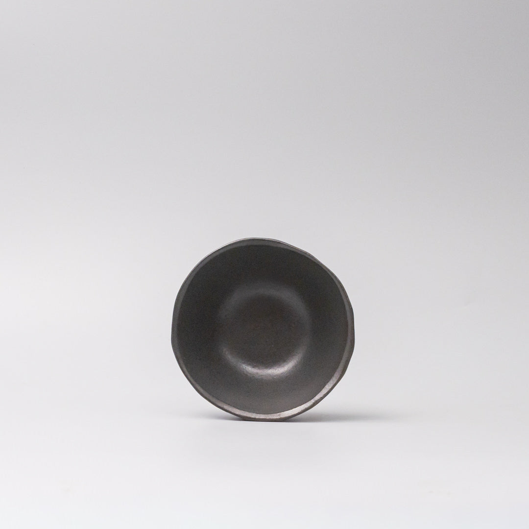Lopsided Bowl 11.5cm Black Glaze V637-C7484