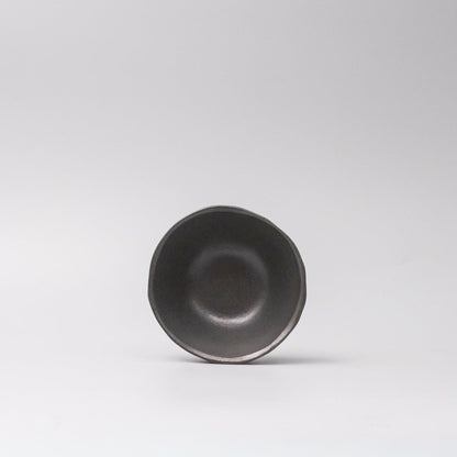 Lopsided Bowl 11.5cm Black Glaze V637-C7484