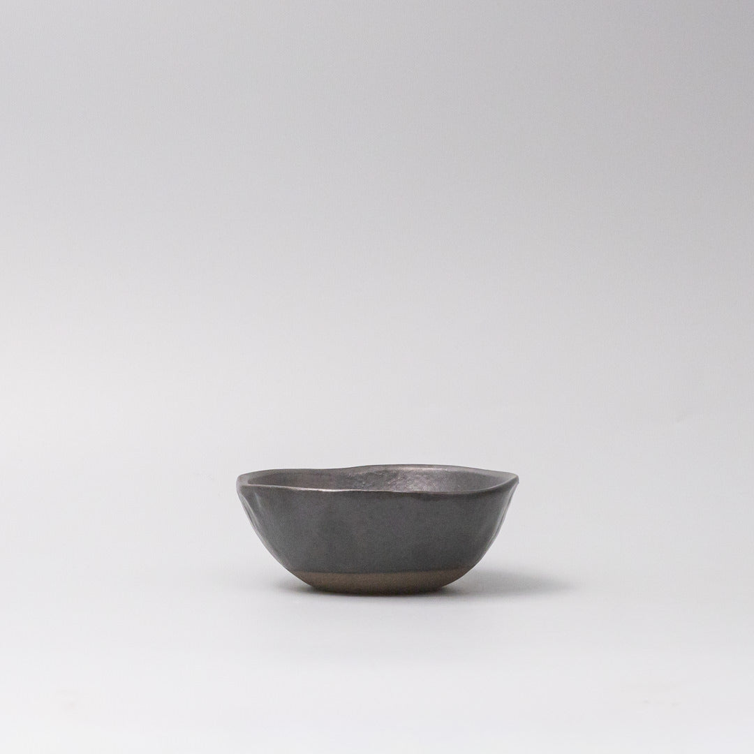 Lopsided Bowl 11.5cm Black Glaze V637-C7484