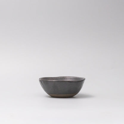 Lopsided Bowl 11.5cm Black Glaze V637-C7484