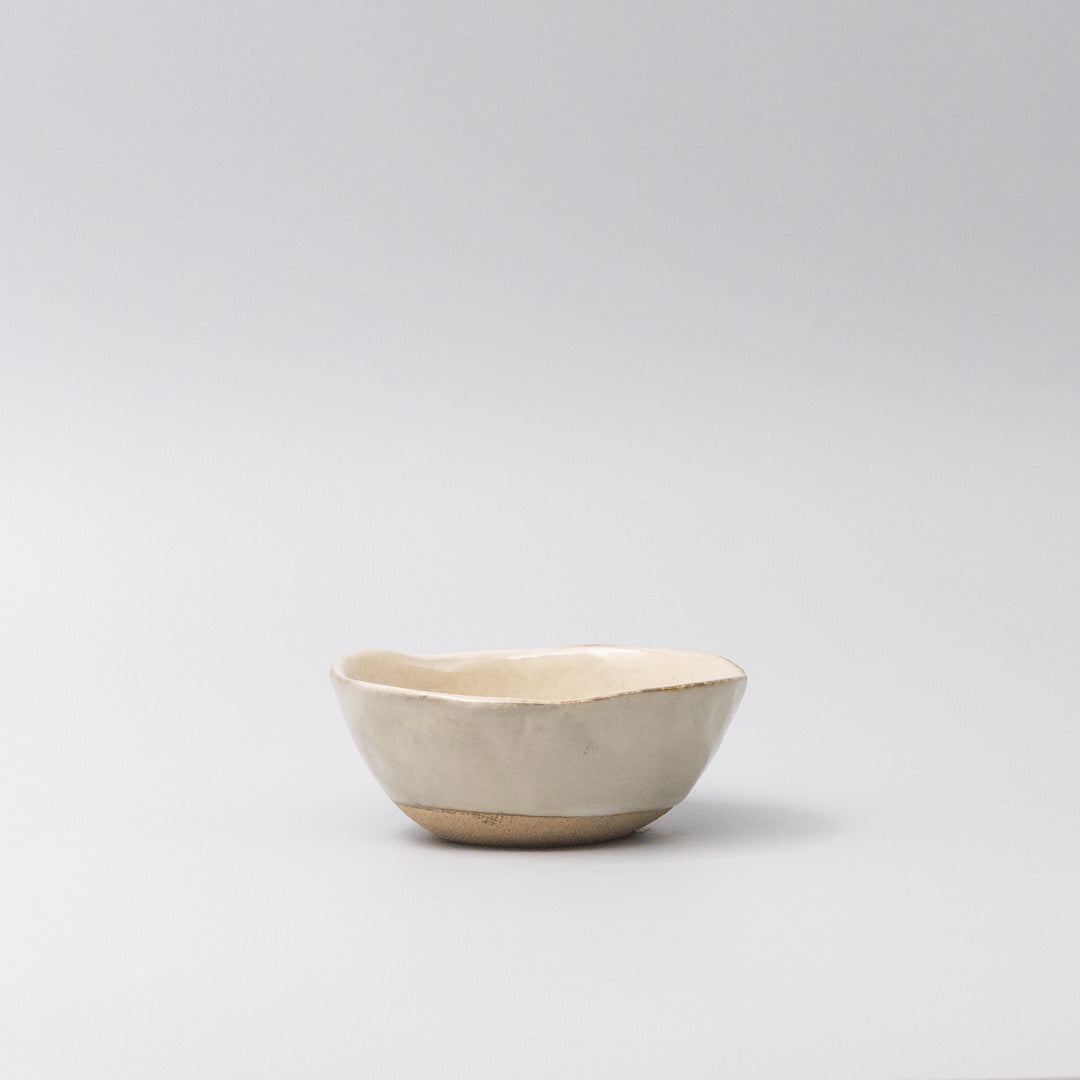 Lopsided Bowl 11cm Fawn Glaze V637-C7486